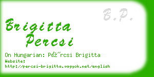 brigitta percsi business card